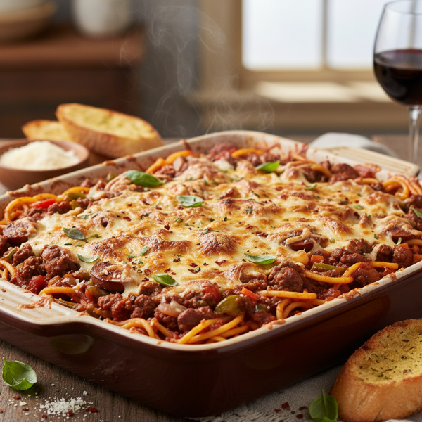 Rich and Hearty Baked Spaghetti Sauce recipe