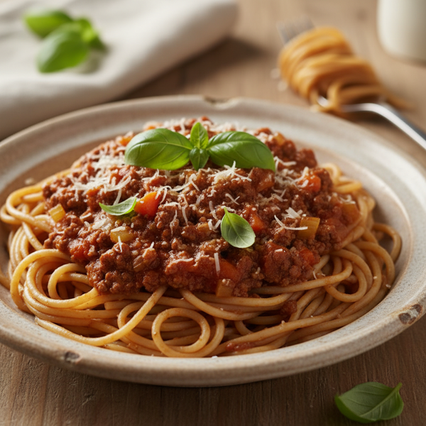 Rich and Hearty Whole-Wheat Spaghetti Bolognese recipe
