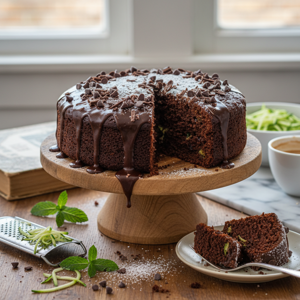 Rich and Moist Chocolate Zucchini Delight recipe