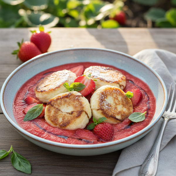 Ricotta Dumplings in Strawberry Bliss recipe