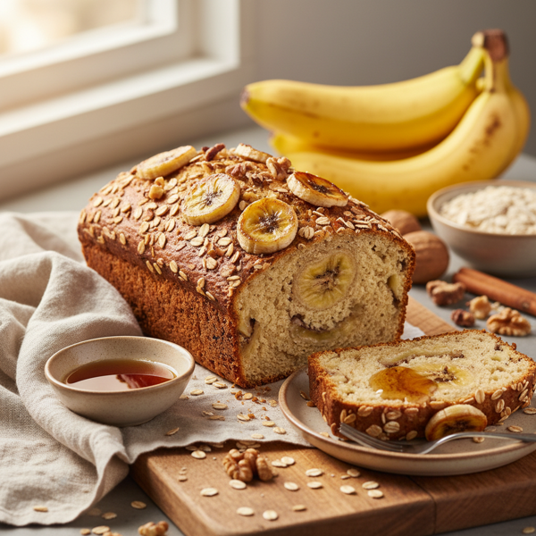 Ripe Banana Oatmeal Delight Bread recipe
