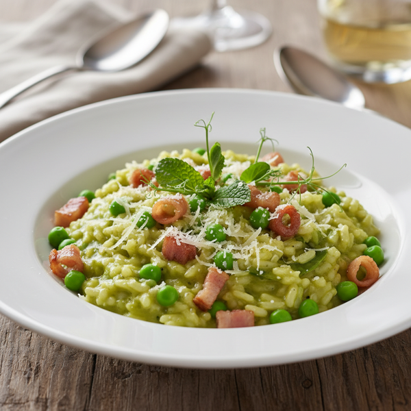 Risotto di Piselli e Pancetta recipe