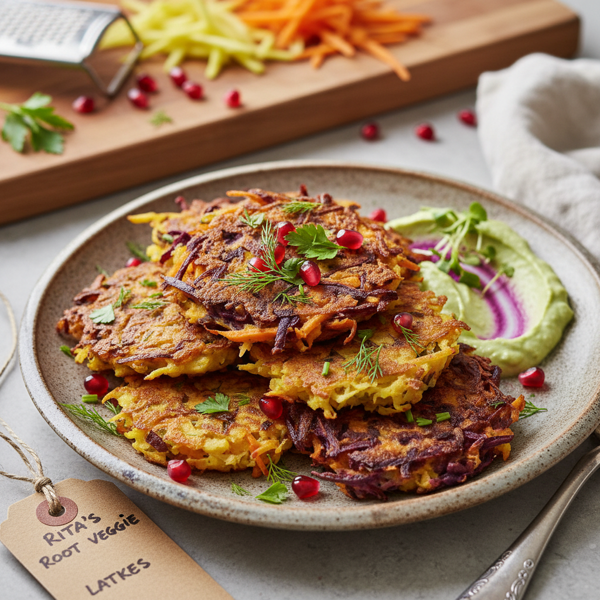 Rita's Colorful Root Vegetable Latkes recipe