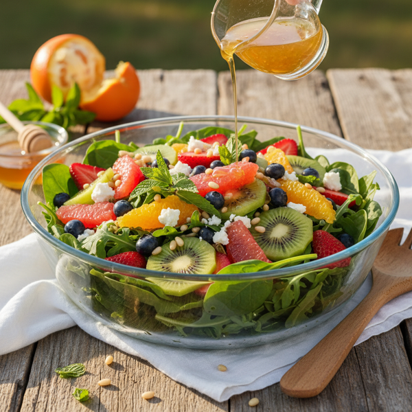 Riviera Bliss Fruit and Greens Salad with Citrus Honey Vinaigrette recipe