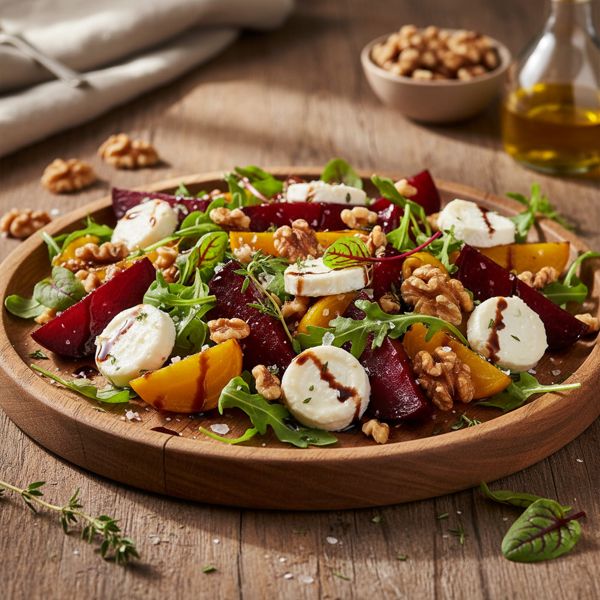Roasted Beet and Goat Cheese Salad with Toasted Walnuts recipe