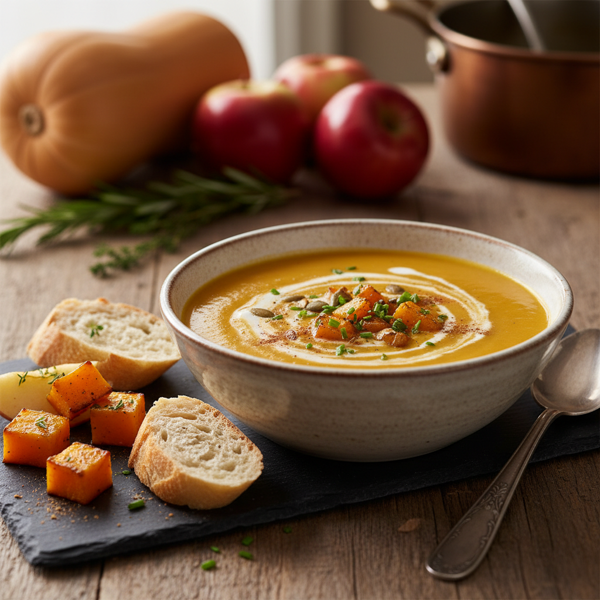 Roasted Butternut Squash and Apple Soup recipe
