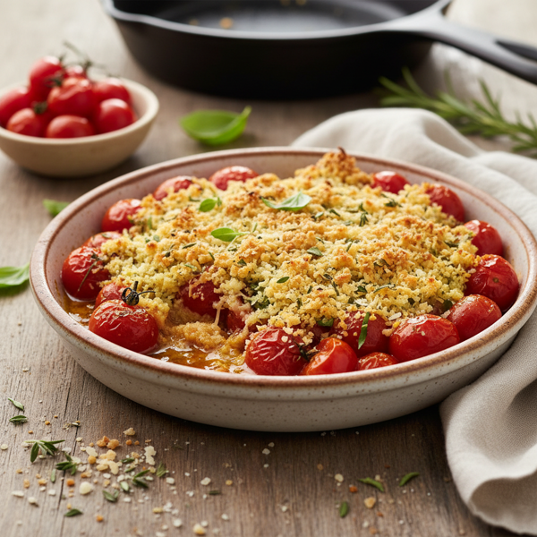 Roasted Cherry Tomatoes with Herbed Parmesan Crust recipe