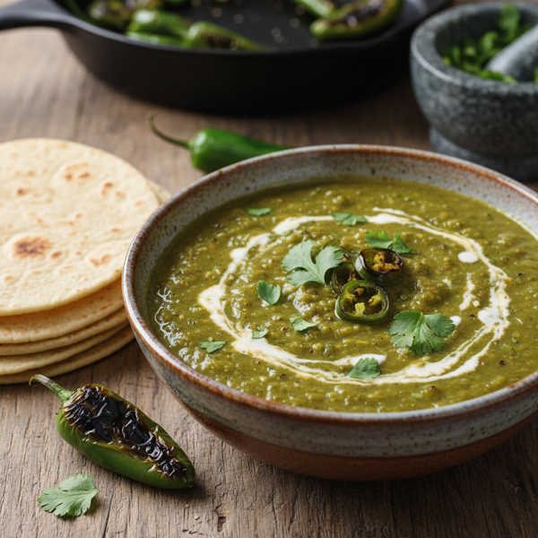 Roasted Hatch Green Chile Enchilada Sauce recipe