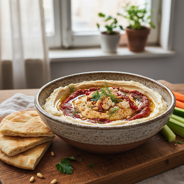 Roasted Red Pepper & Feta Bliss Hummus recipe