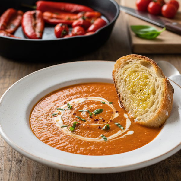 Roasted Red Pepper & Tomato Bisque recipe