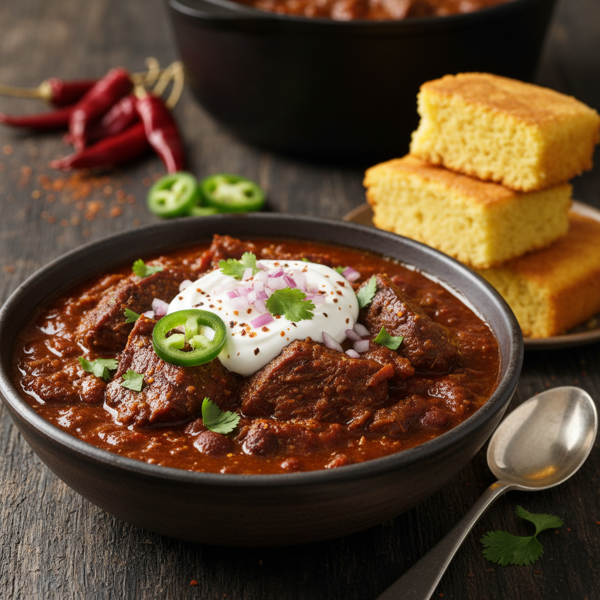 Robust Beanless Beef Chili recipe