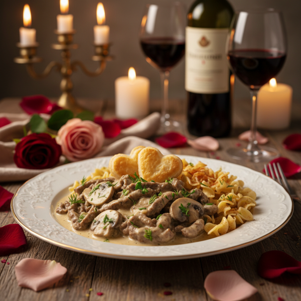 Romantic Beef Stroganoff recipe
