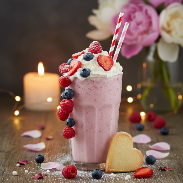 Romantic Berry Bliss Milkshake recipe