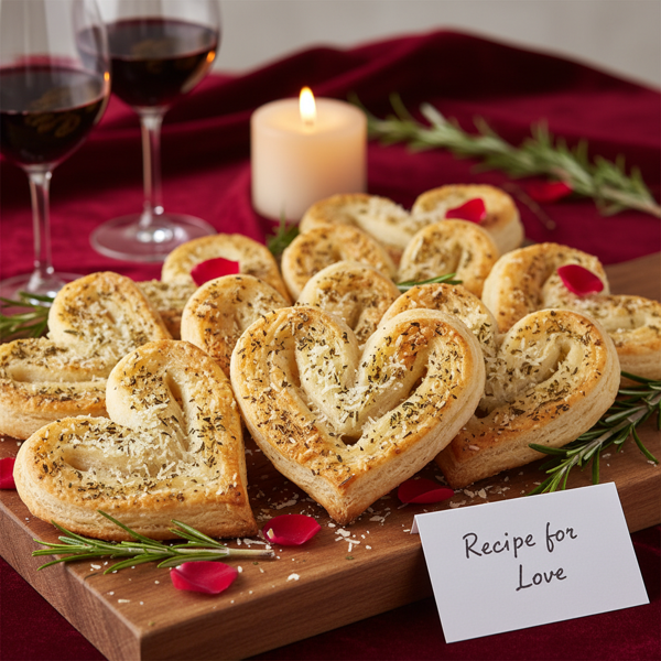 Romantic Heart-Shaped Breadsticks recipe