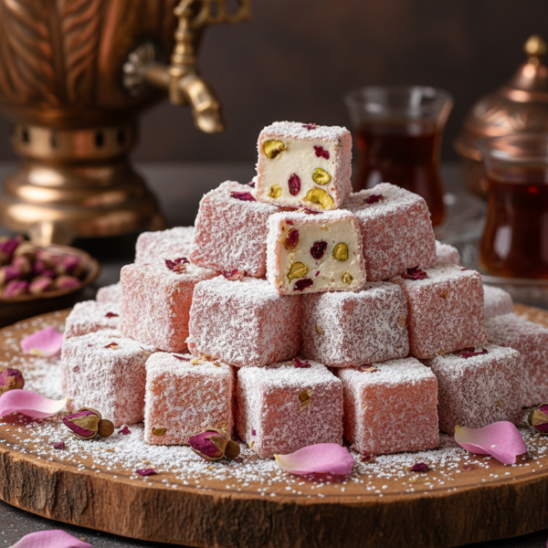 Rose Scented Turkish Delight (Lokum) recipe