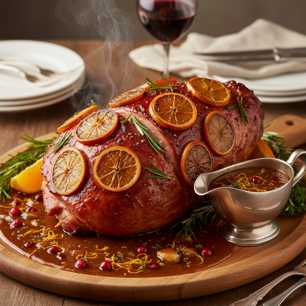 Rosemary Infused Spiral Ham with Citrus Cumberland Sauce recipe