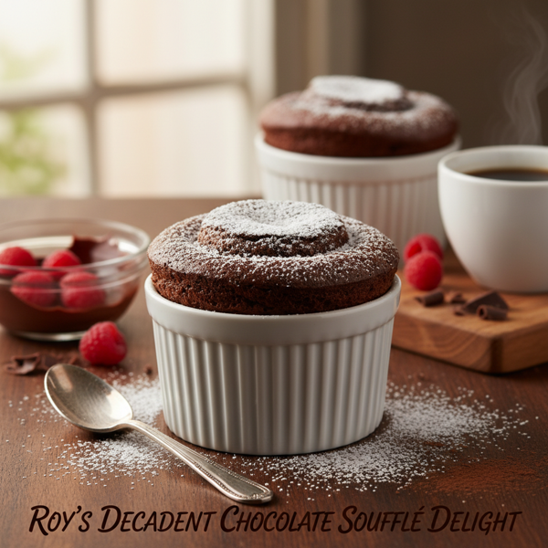 Roy's Decadent Chocolate Soufflé Delight recipe