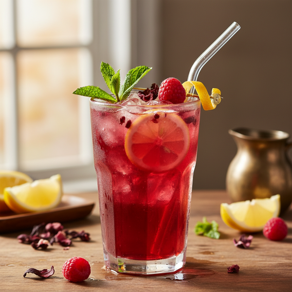Ruby Hibiscus Lemonade Delight recipe