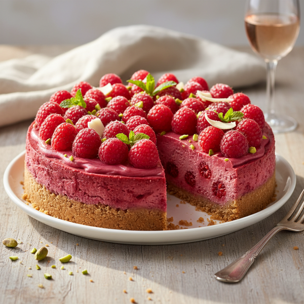 Ruby Raspberry Delight Cheesecake recipe