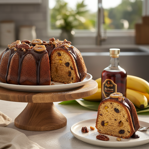 Rum-infused Banana Bliss Cake recipe