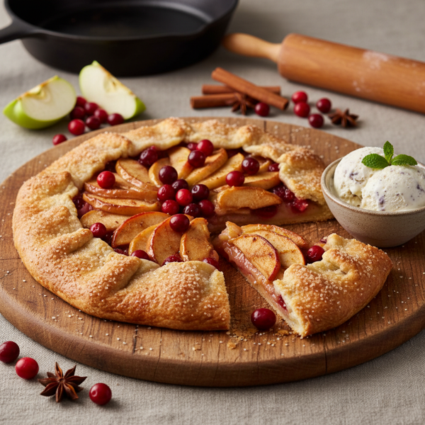 Rustic Apple-Cranberry Delight Galette recipe