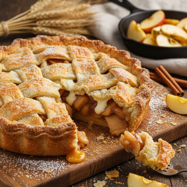 Rustic Apple Pie with Cheddar Flaky Crust recipe