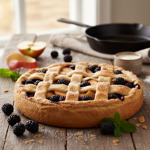 Rustic Apple and Blackberry Delight Pie recipe