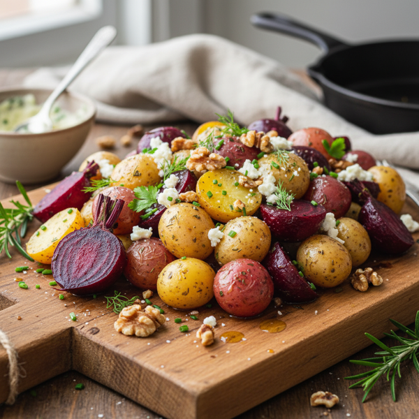 Rustic Beet and New Potato Salad recipe