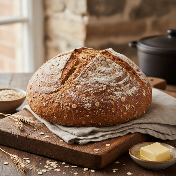 Rustic Brown Oatmeal Soda Bread recipe
