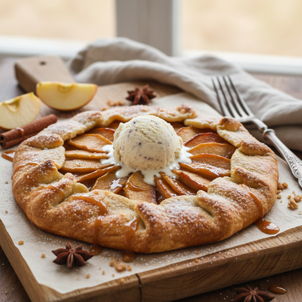 Rustic Caramelized Apple Galette recipe
