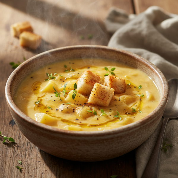 Rustic Cheddar & Thyme Potato Soup recipe