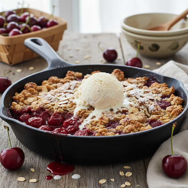Rustic Cherry Oat Crisp recipe