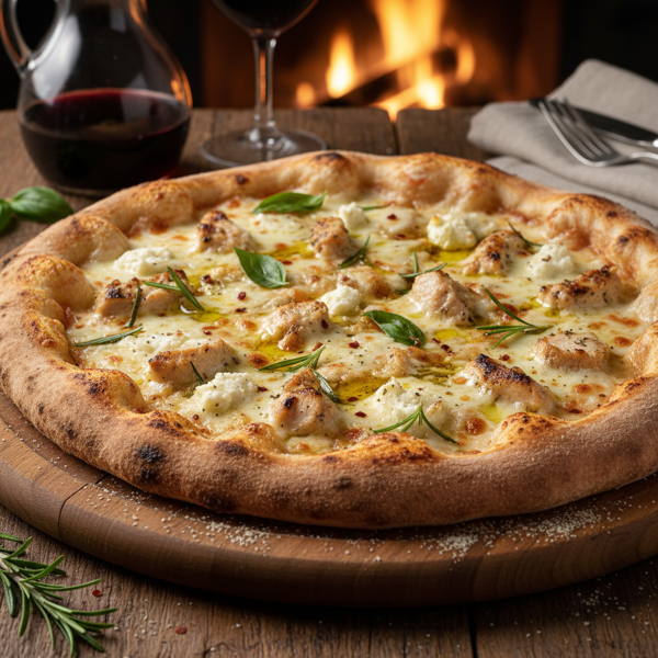 Rustic Chicken Formaggio Pizza recipe