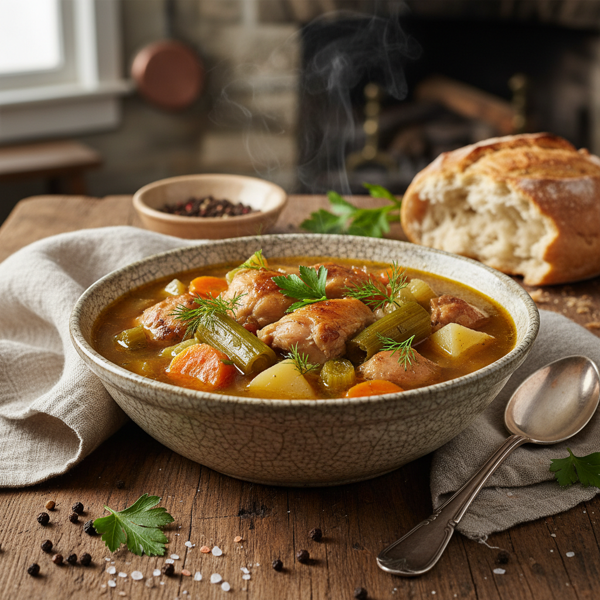 Rustic Chicken & Veggie Comfort Soup recipe