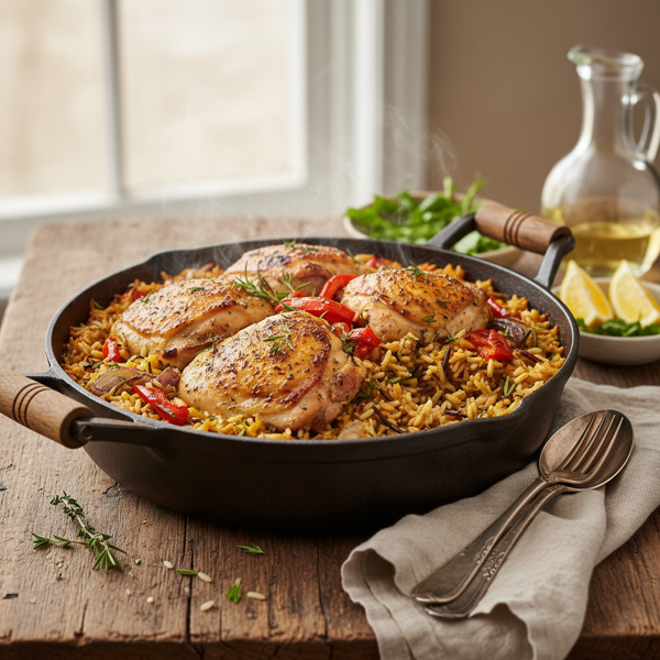 Rustic Chicken and Rice Bake recipe
