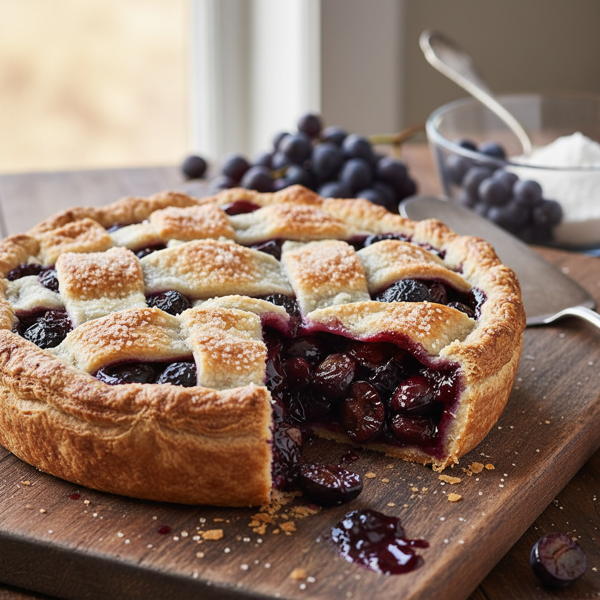 Rustic Concord Grape Pie recipe