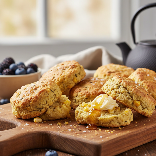 Rustic Cornmeal Scones recipe