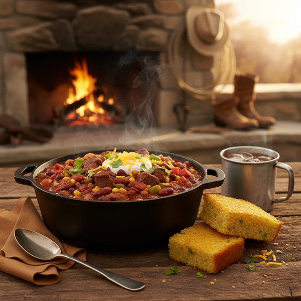 Rustic Cowboy Chili Delight recipe