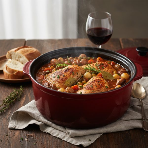 Rustic French Chicken Stew in a Slow Cooker recipe