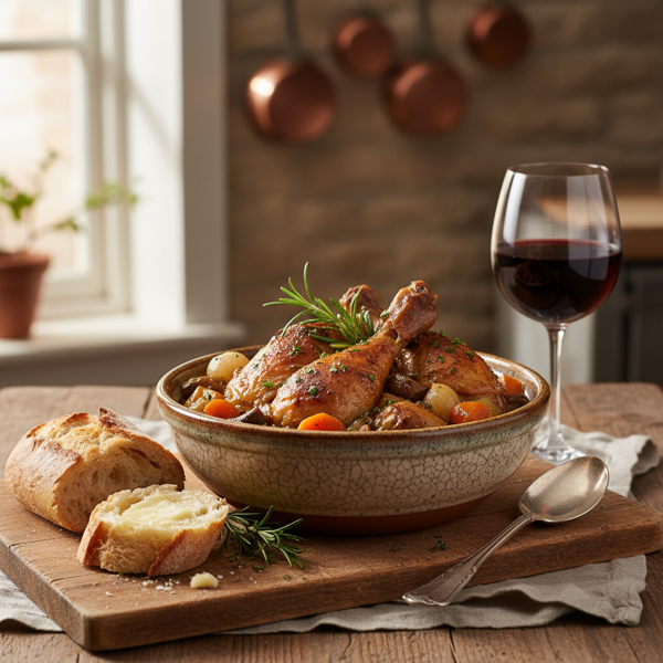 Rustic French Slow Cooker Chicken Stew recipe