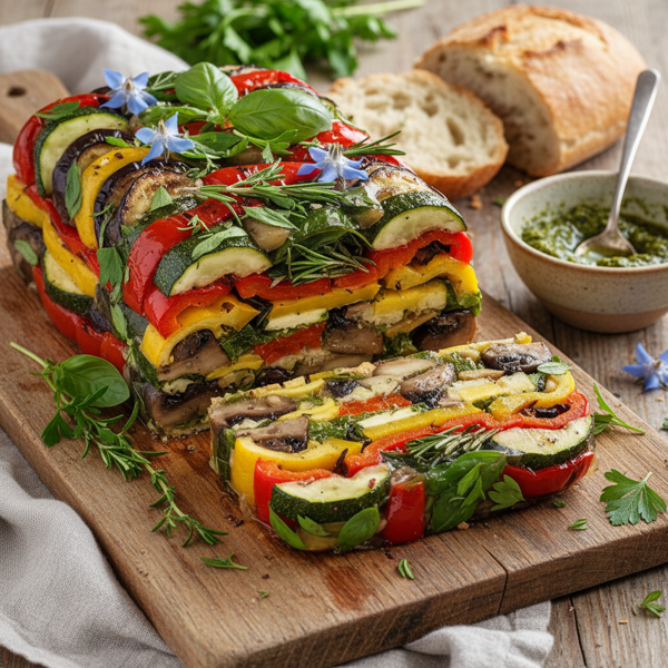 Rustic Grilled Vegetable and Herb Terrine recipe