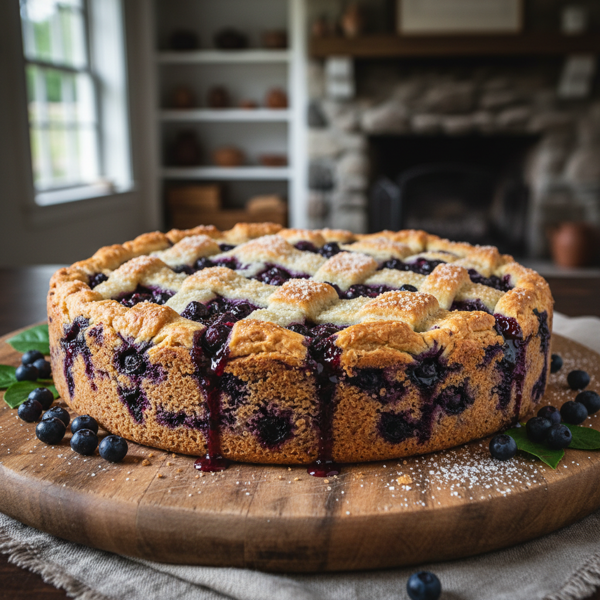 Rustic Huckleberry Pie Cake recipe