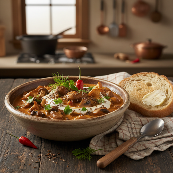 Rustic Hungarian Mushroom Delight recipe