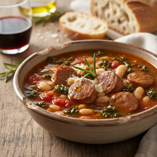 Rustic Italian Bean and Sausage Soup recipe