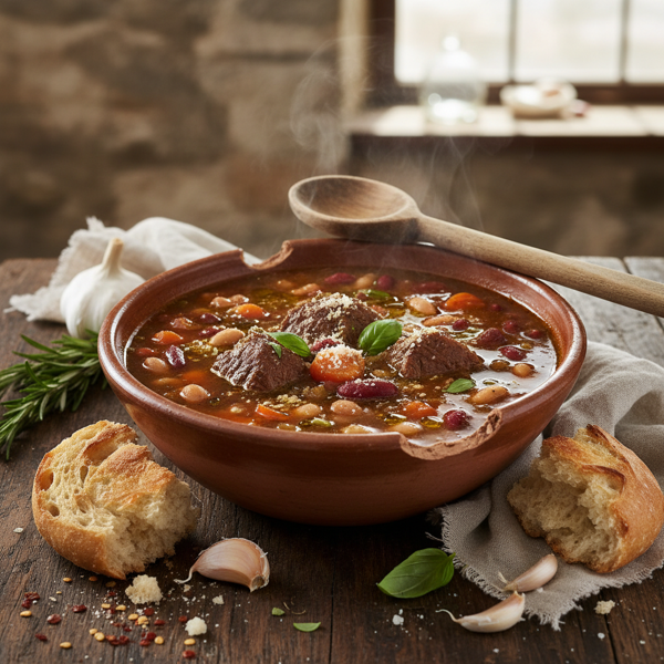 Rustic Italian Beef and Bean Soup recipe