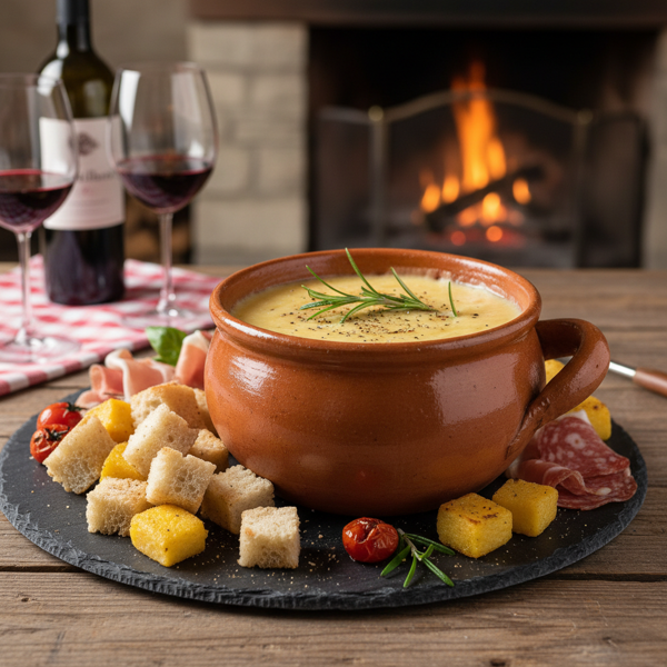 Rustic Italian Cheese Fondue recipe