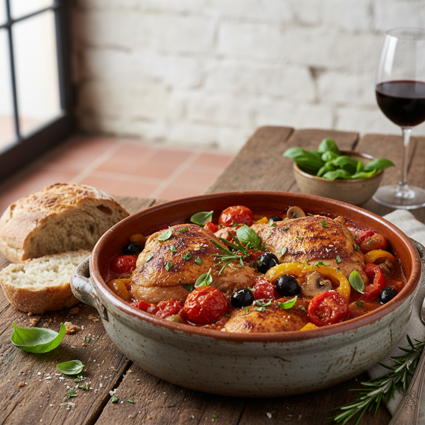 Rustic Italian Chicken Cacciatore recipe