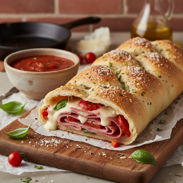 Rustic Italian Cold Cut Stromboli recipe