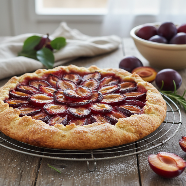 Rustic Italian Plum Tart with Butter Crust recipe