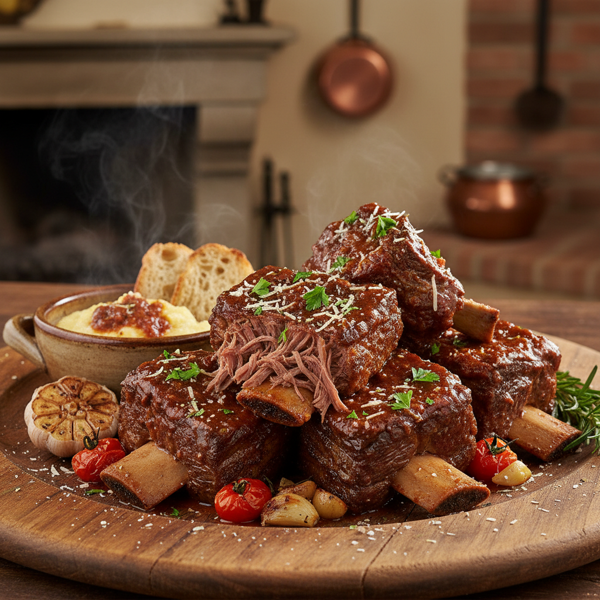 Rustic Italian Slow-Braised Short Ribs recipe